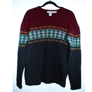 Vintage AKA Mens  Eddie Bauer 100% Lambswool Sweater SZ S